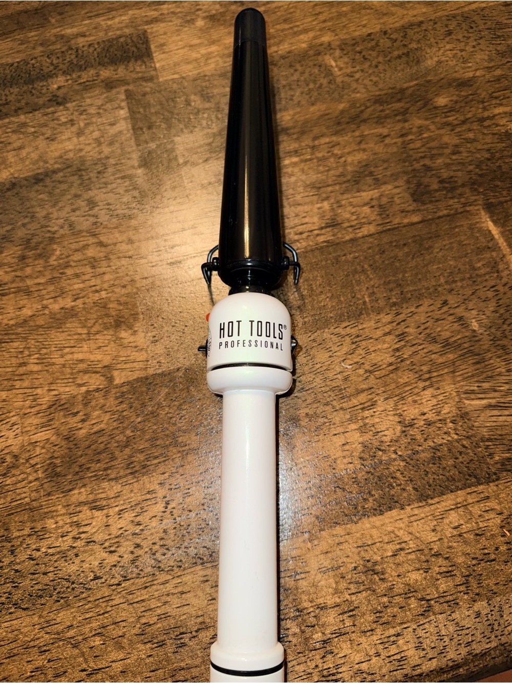 Hot Tools Professional Nano Ceramic Tapered Curling Wand Black White